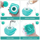 Escova de banho para Cachorro e Gato em Silicone com Reservatório para Água e Sabão