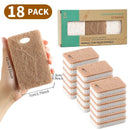 18 Esponjas de Louça Biodegradáveis Premium (dura 6 meses)