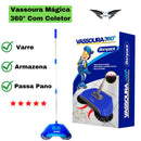 Vassoura 3 em 1 SmartClean 360° | Varre, Armazena e Passa Pano